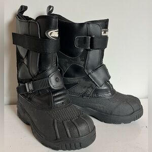 HJC Insulated Black Snowmobile Boots Unisex size 5 Women’s size 6 with Liner